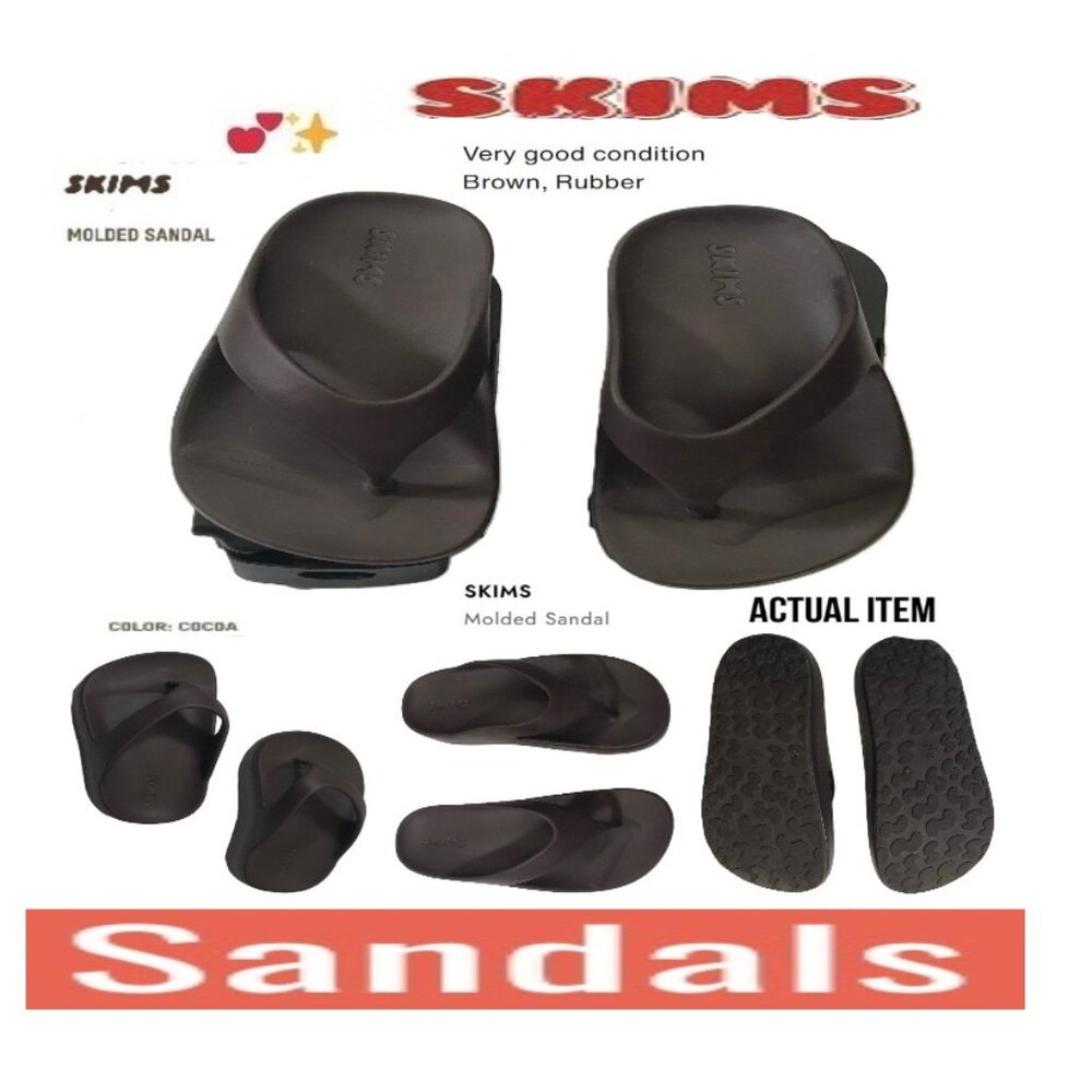 🛑 SKIMS Designer ➕🆒 SANDALS Molded SLIDES Platform FLIP FLOP SHOES 💸BUY NOW‼️